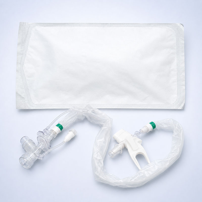 Closed suction catheter with sterile package