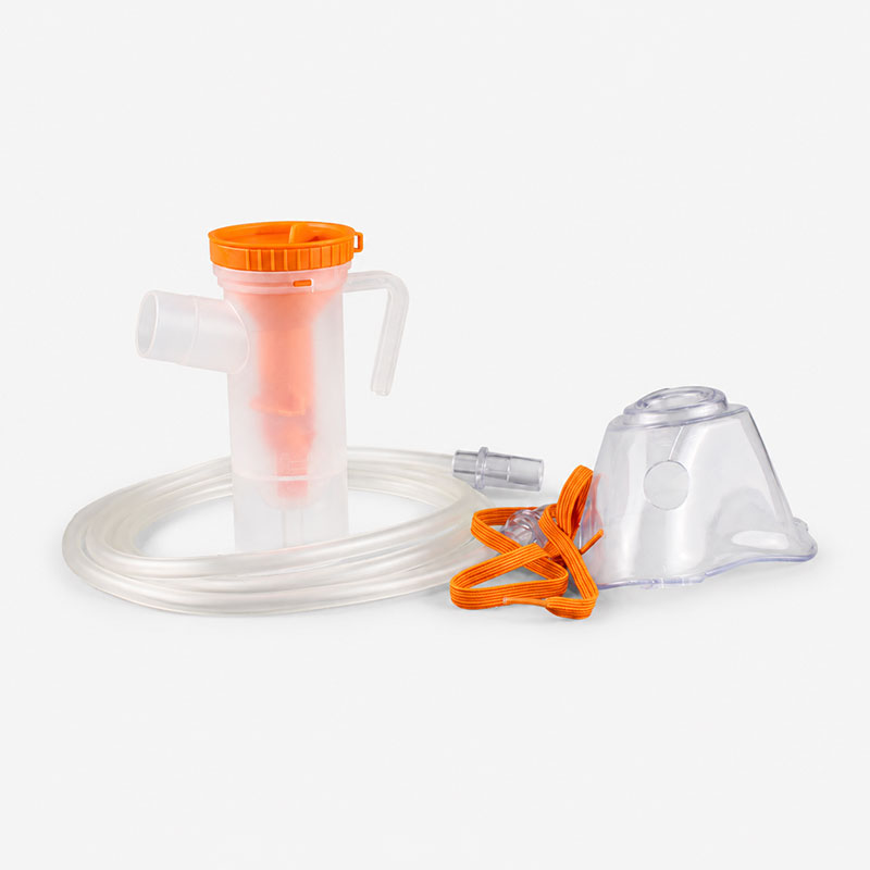 Disposable nebulizer kit with mask cup and oxygen tubing